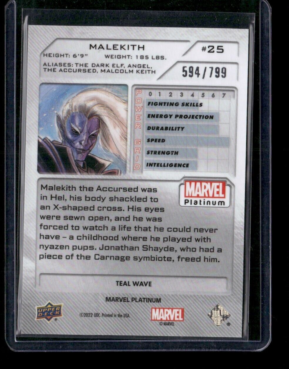 Malekith #25 Teal Wave /799 Upper Deck 2023 Marvel Platinum