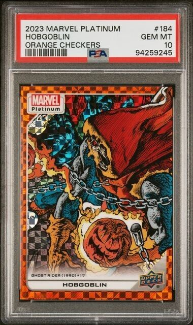 Hobgoblin #184 Orange Checkers /33 PSA 10 Upper Deck 2023 Marvel Platinum