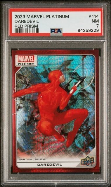 Daredevil #114 Red Prism /199 PSA 7 Upper Deck 2023 Marvel Platinum