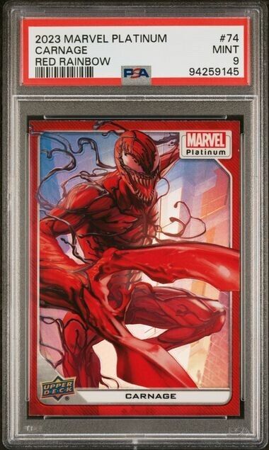 Carnage #74 Red Rainbow PSA 9 Upper Deck 2023 Marvel Platinum